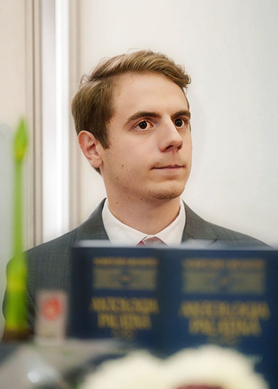 image of man reading book